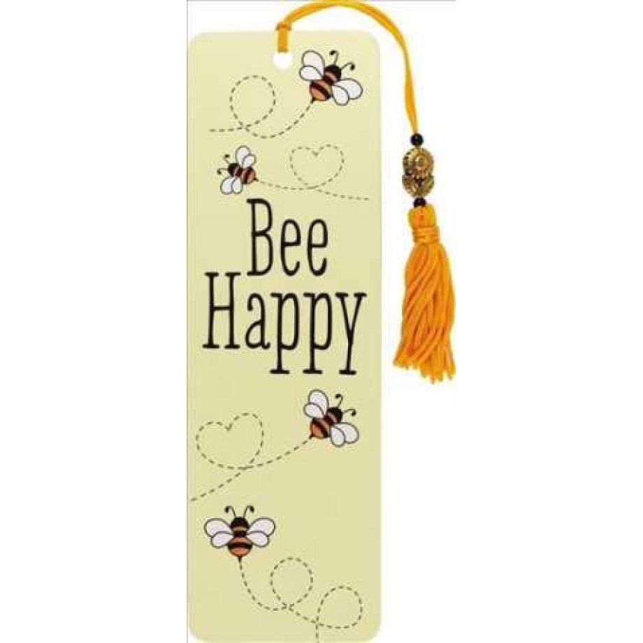 Bee Happy Beaded Bookmark