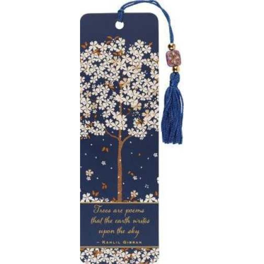 Falling Blossoms Beaded Bookmark